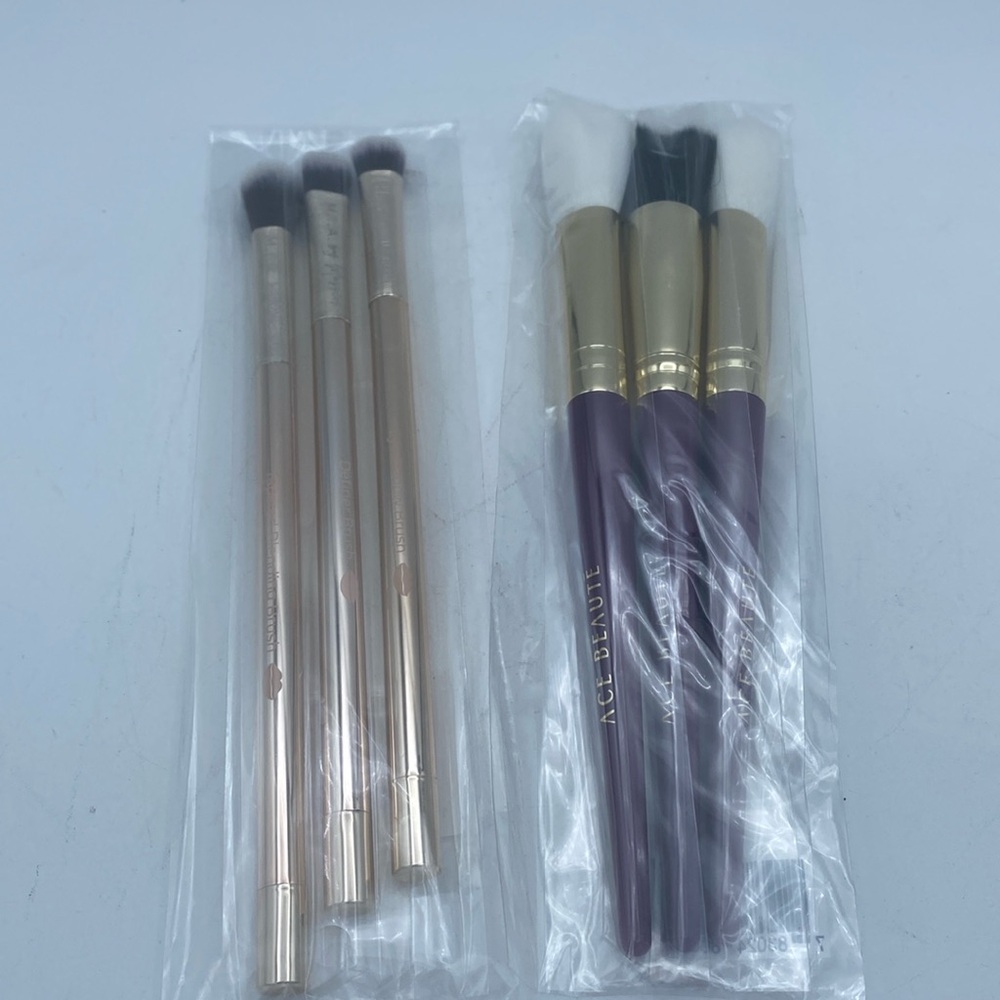 MIA by Massiel eye brush trio & Ace Beaute face brush trio makeup brushes new